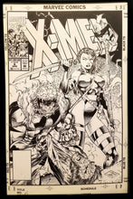 Load image into Gallery viewer, X-Men #6 by Jim Lee 11x17 FRAMED Original Art Poster Marvel Comics