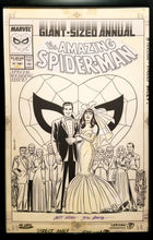 Load image into Gallery viewer, Amazing Spider-Man Wedding Annual #21 John Romita 11x17 FRAMED Original Art Poster Marvel Comics