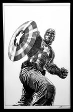 Load image into Gallery viewer, Captain America #16 by Lee Bermejo 11x17 FRAMED Original Art Poster Marvel Comics