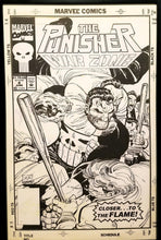 Load image into Gallery viewer, Punisher War Zone #4 John Romita Jr. 11x17 FRAMED Original Art Poster Marvel Comics