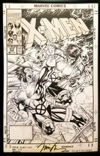 Load image into Gallery viewer, Uncanny X-Men #277 by Jim Lee 11x17 FRAMED Original Art Poster Marvel Comics