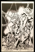 Load image into Gallery viewer, Avengers Forever #10 Carlos Pacheco 11x17 FRAMED Original Art Poster Marvel Comics