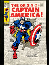 Load image into Gallery viewer, Captain America #109 12x16 FRAMED Art Poster Print by Jack Kirby, 1969 Marvel Comics