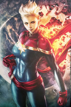Load image into Gallery viewer, Captain Marvel Art Poster Print by Stanley "Artgerm" Lau, 9.5x14.25 New Marvel Comics
