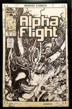 Load image into Gallery viewer, Alpha Flight #67 by Jim Lee 11x17 FRAMED Original Art Poster Marvel Comics