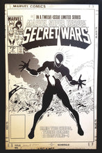 Load image into Gallery viewer, Secret Wars #8 Spider-Man by Mike Zeck 11x17 FRAMED Original Art Poster Marvel Comics