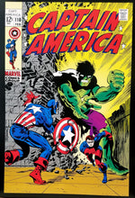 Load image into Gallery viewer, Captain America #110 12x16 FRAMED Art Poster Print by Jim Steranko, 1969 Marvel Comics