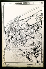 Load image into Gallery viewer, Excalibur #63 Alan Davis 11x17 FRAMED Original Art Poster Marvel Comics