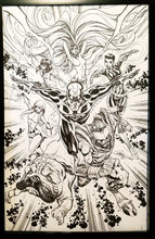 Load image into Gallery viewer, Inhumans by J. Scott Campbell 11x17 FRAMED Original Art Poster Marvel Comics