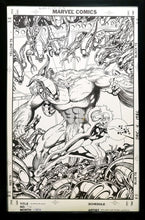 Load image into Gallery viewer, Alpha Flight #56 by Jim Lee 11x17 FRAMED Original Art Poster Marvel Comics