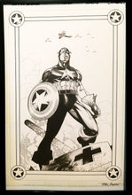 Load image into Gallery viewer, Captain America by Travis Charest 11x17 FRAMED Original Art Poster Marvel Comics