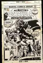 Load image into Gallery viewer, Tomb of Dracula #51 w/ Blade by Gene Colan 11x17 FRAMED Original Art Poster Marvel Comics