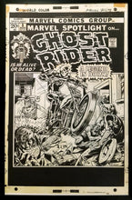 Load image into Gallery viewer, Marvel Spotlight #5 Ghost Rider 11x17 FRAMED Original Art Poster Comics