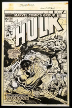 Load image into Gallery viewer, Incredible Hulk #180 by Herb Trimpe 11x17 FRAMED Original Art Poster Marvel Comics