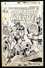 Load image into Gallery viewer, Captain Marvel #20 by Gil Kane 11x17 FRAMED Original Art Poster Marvel Comics