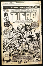Load image into Gallery viewer, Marvel Chillers #7 Tigra Jack Kirby 11x17 FRAMED Original Art Poster Comics