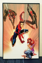Load image into Gallery viewer, Spider-Man Spider-Verse by J. Scott Campbell 8x12 FRAMED Marvel Comic Art Piece