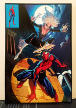 Load image into Gallery viewer, Spider-Man Black Cat #194 Homage J. Scott Campbell 8x12 FRAMED Marvel Art Piece