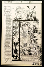 Load image into Gallery viewer, Spawn #9 w/Angela pg. 4 Todd McFarlane 11x17 FRAMED Original Art Poster Image Comics