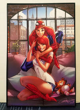 Load image into Gallery viewer, Spider-Man / Mary Jane by J. Scott Campbell 8x12 FRAMED Marvel Art Piece