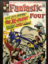 Load image into Gallery viewer, Fantastic Four #28 w/ X-Men 11x14 FRAMED Art Print, Vintage 1964 Marvel Comics