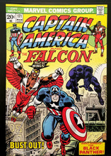 Load image into Gallery viewer, Captain America #171 w/ Falcon Black Panther 12x16 FRAMED Art Print, Vintage Marvel Comics