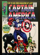 Load image into Gallery viewer, Captain America #100 by Jack Kirby 11x14 FRAMED Art Print, Vintage Marvel Comics