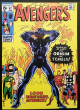 Load image into Gallery viewer, Avengers #87 w/ Black Panther 11x14 FRAMED Art Print, Vintage Marvel Comics