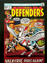 Load image into Gallery viewer, Defenders #4 w/ Valkyrie by 11x14 FRAMED Art Print, Vintage Marvel Comics