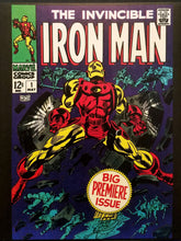 Load image into Gallery viewer, Iron Man #1 by Gene Colan 11x14 FRAMED Art Print, Vintage 1968 Marvel Comics
