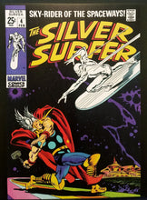 Load image into Gallery viewer, Silver Surfer #4 by John & Sal Buscema 11x14 FRAMED Art Print, Vintage Marvel Comics