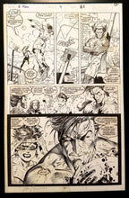 Load image into Gallery viewer, X-Men #4 pg. 8 basketball Jim Lee 11x17 FRAMED Original Art Poster Marvel Comics