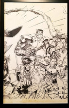 Load image into Gallery viewer, X-Men #1 Gambit Colossus by Jim Lee 11x17 FRAMED Original Art Poster Marvel Comics