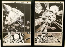 Load image into Gallery viewer, Secret Wars #1 pg. 8 & 9 Mike Zeck Set of 2 11x17 FRAMED Original Art Poster Marvel Comics