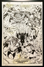 Load image into Gallery viewer, Uncanny X-Men #275 pg. 1 Starjammers Jim Lee 11x17 FRAMED Original Art Poster Marvel Comics