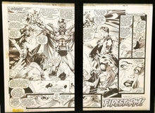 Load image into Gallery viewer, X-Men #1 pg. 46 & 47 by Jim Lee Set of 2 11x17 FRAMED Original Art Poster Marvel Comics
