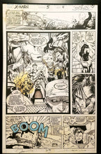 Load image into Gallery viewer, X-Men #5 pg. 4 Gambit Jim Lee 11x17 FRAMED Original Art Poster Marvel Comics
