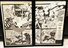 Load image into Gallery viewer, Uncanny X-Men #268 pg. 2 & 3 by Jim Lee Set of 2 11x17 FRAMED Original Art Poster Marvel Comics