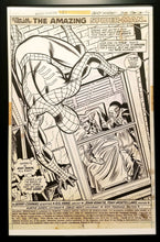 Load image into Gallery viewer, Amazing Spider-Man #121 pg. 1 Gil Kane 11x17 FRAMED Original Art Poster Marvel Comics