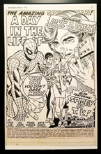 Load image into Gallery viewer, Amazing Spider-Man #99 pg. 1 Gil Kane 11x17 FRAMED Original Art Poster Marvel Comics