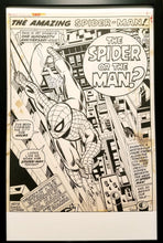 Load image into Gallery viewer, Amazing Spider-Man #100 pg. 1 Gil Kane 11x17 FRAMED Original Art Poster Marvel Comics