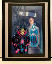 Load image into Gallery viewer, Brainiac & Lex Luthor by Stephane Roux 11x14 FRAMED DC Comics Art Print Poster