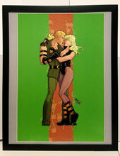 Load image into Gallery viewer, Green Arrow Black Canary by Amanda Conner 11x14 FRAMED DC Comics Art Print Poster
