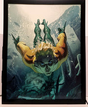 Load image into Gallery viewer, Aquaman by Joshua Middleton 11x14 FRAMED DC Comics Art Print Poster