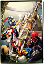Load image into Gallery viewer, Captain America Red Skull by J. Scott Campbell 8x12 FRAMED Marvel Art Piece