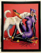 Load image into Gallery viewer, Catwoman & Krypto by Amanda Conner 11x14 FRAMED DC Comics Art Print Poster