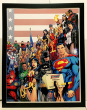 Load image into Gallery viewer, Justice League of America by Ed Benes 11x14 FRAMED DC Comics Art Print Poster