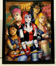 Load image into Gallery viewer, Harley Quinn Gang by Amanda Conner 11x14 FRAMED DC Comics Art Print Poster