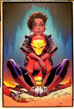 Load image into Gallery viewer, Riri Williams Ironheart Iron Man J. Scott Campbell 8x12 FRAMED Marvel Art Piece