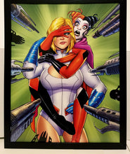 Load image into Gallery viewer, Harley Quinn & Power Girl by Amanda Conner 11x14 FRAMED DC Comics Art Print Poster